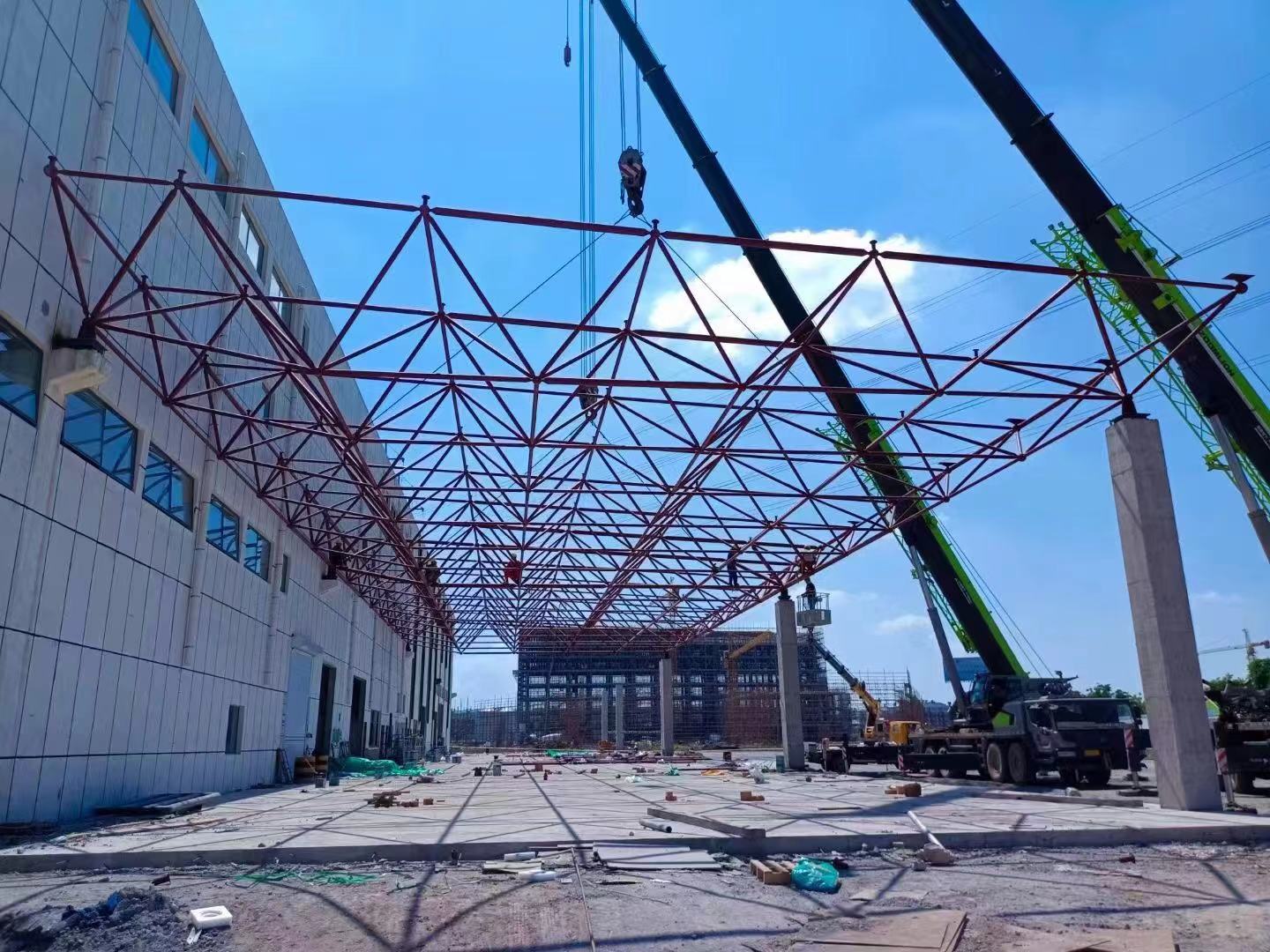 东乡县江苏宿迁国望高科纤维公司 -生活楼网架 成品库网架 立体库网架